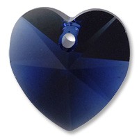 6202 Dark indigo 14,4x14 mm serce (1 sztuka)