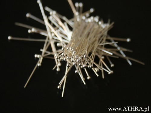 półfabrykat srebrny szpilka 3cm do kolczyków