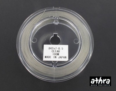 Linka stalowa jubilerska, japońska 0,50mm, SILVER50