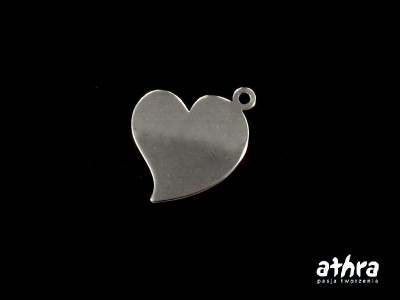 Zawieszka laserowo wycinana, rodowana, serce , LS163/R