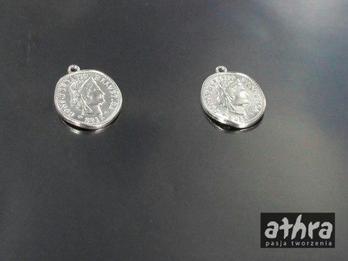 www_athra_pl_ ZL385/18 elementy srebrne  zawieszka moneta 18 mm