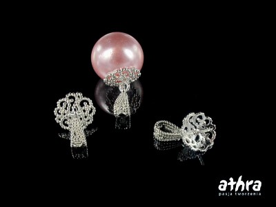 Zawieszka do wisiora krawatka, ażurowa z bolcem, KRB20/11