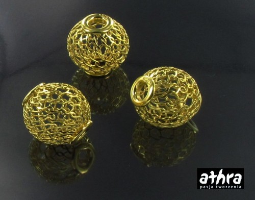 www_athra_pl_PLR12TP/D srebrna kulka siatka pozłacana 12mm