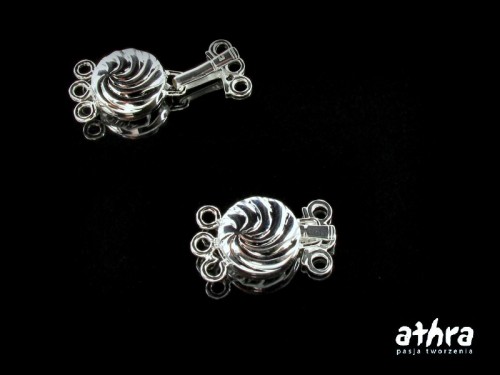 www_athra_pl_CH1138/3 srebrne zapięcie szufladkowe na trzy sznury