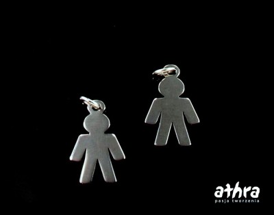 Zawieszka laserowo wycinana, rodowana, chłopiec , LS167