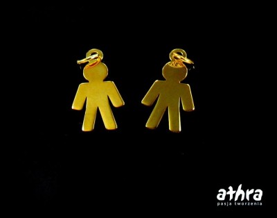 Zawieszka laserowo wycinana, pozłacana, chłopiec , LS167/D
