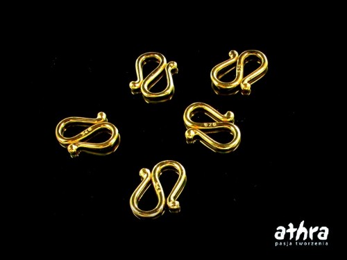 www_athra_pl_5003/M/D srebrne zapięcie pozłacane typu ślimak