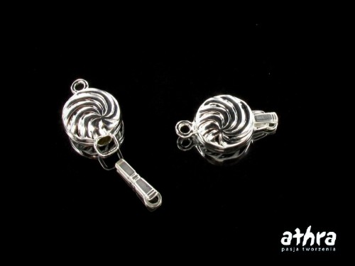 www_athra_pl_CH1138/1 srebrne zapięcie szufladkowe na jeden sznur