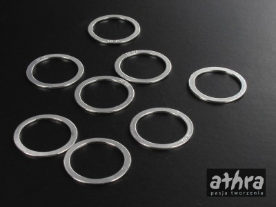 Kółko srebrne płaskie, K12