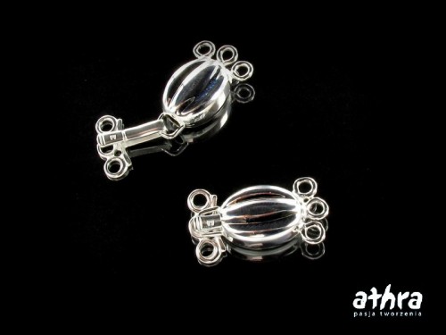www_athra_pl_CH0664/3 srebrne zapięcie szufladkowe na trzy sznury