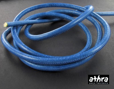 Rzemień naturalny, szyty, 4 mm, BLUE JEANS