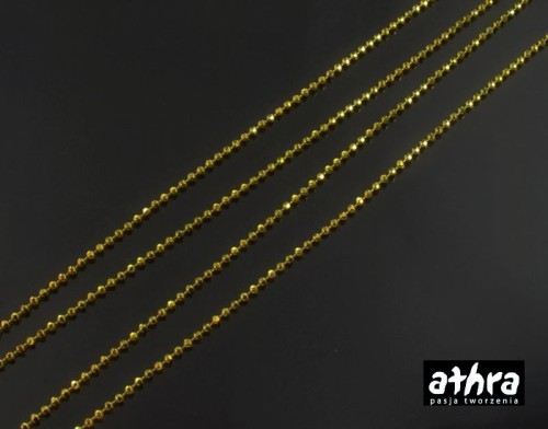 łańcuszek pozłacany kulkowy diamentowany próba 925 półfabrykaty srebrne