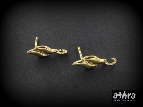 www_athra_pl_SZT73/D pozłacany podwójna fala z kółkiem otwartym do podwieszania
