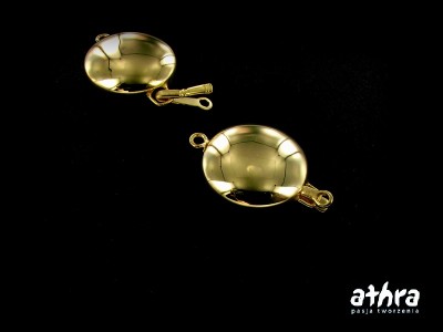 Zapięcie szufladkowe, okrągłe gładkie, pozłacane, CH0622/D