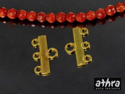 Zapięcie ozdobne na trzy sznury z mosiądzu, ZAP1/M