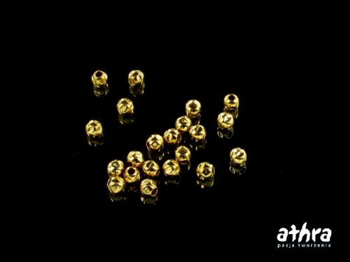 www_athra_pl_HB30/D kulka młotkowana 3,0mm pozłacana