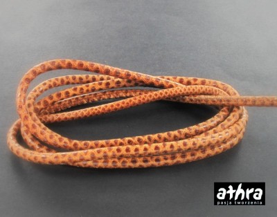 Rzemień naturalny 4,0 mm, KARUNG BROWN