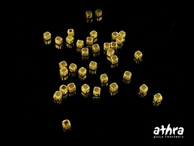 Przekładka kostka 2,5mm, pozłacana CBRSK2RG/D
