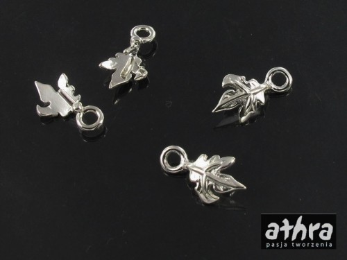 www_athra_pl_ZWB2067 srebrna zawieszka do wisiorka klon z bolcem próba ag 925