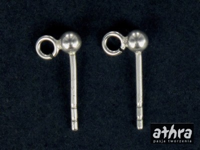 Zapięcie kolczyka ze sztyftem z kulką 3,0mm, SZT3