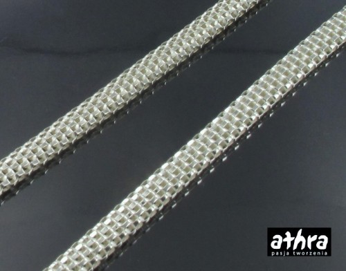 elementy srebrne próba 925 łańcuszek płaski 5 mm szerokości