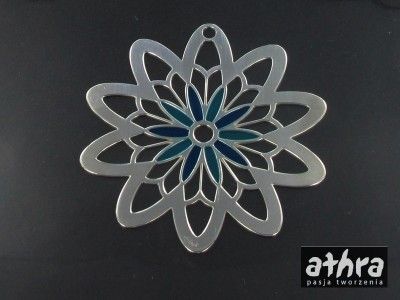 Kwiatek ażurowy, laserowo wycinany, koloryzowany, LS116