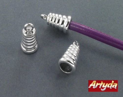 końcówka do rzemienia 5mm z metalu