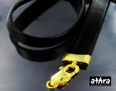 Rzemień naturalny płaski 10mm, BLACK10