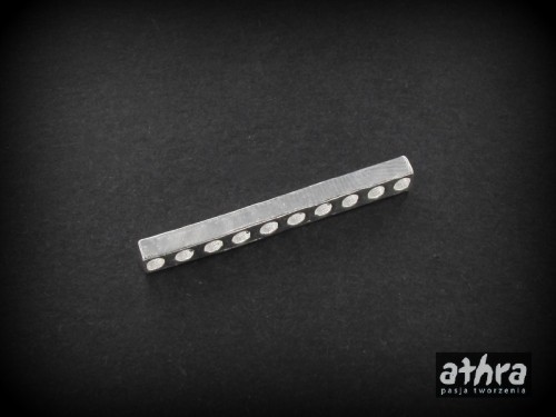www_athra_pl_SM0156-10 Półfabrykat srebrny, element łączący, łącznik z dziesięcioma otworami
