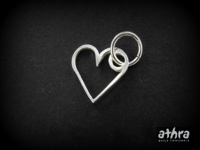 Zawieszka srebrna, serce, ZL135