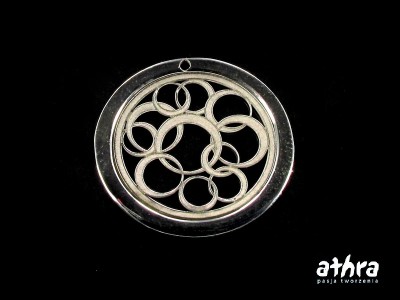 Zawieszka laserowo wycinana, koło ażurowe, rodowana, OR1660/R