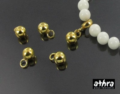 Zawieszka kulka gładka, pozłacana, TR7090/D