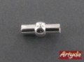 półfabrykat z mosiądzu posrebrzany zapięcie magnetyczne na rzemień 5 mm
