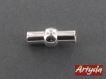 półfabrykat z mosiądzu posrebrzany zapięcie magnetyczne na rzemień 5 mm