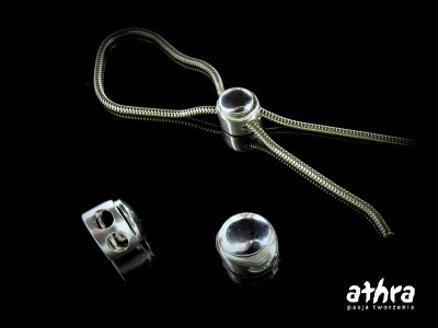 Zapięcie srebrne, stoper do łańcuszka, CAC250/10/2,5