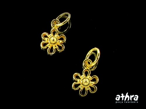 www_athra_pl_ZL088/D srebrna zawieszka pozłacana kwiatek próba ag 925