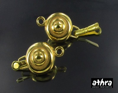 Zapięcie ozdobne ślimak, pozłacane, CH1330/D