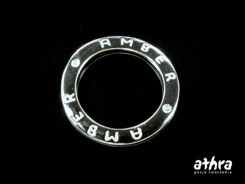 koło z grawerem elementy z mosiądzu posrebrzane