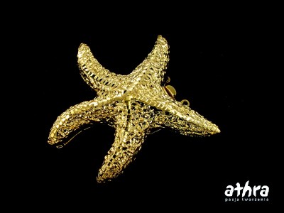 Zapięcie pozłacane, rozgwiazda, CH1886-02/D
