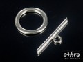 srebrne zapięcie patyk z kółkiem próba ag 925