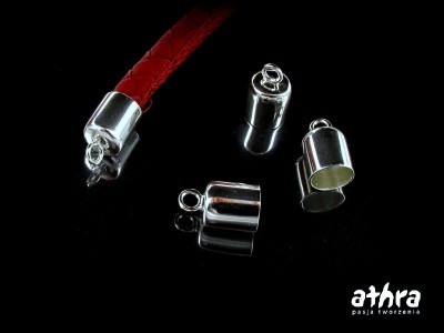 Końcówka do rzemienia lub sznurka z kółkiem 8 mm, KDRG80