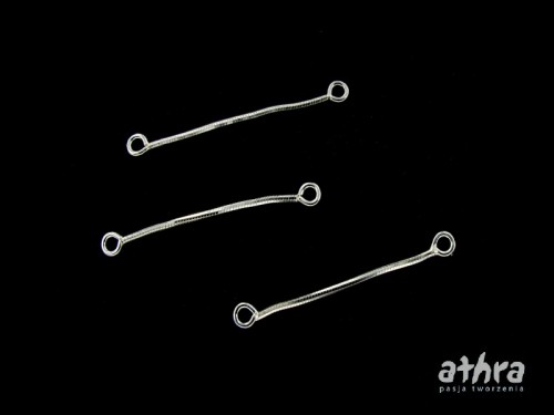 www_athra_pl_PEZ2/30 srebrna baza łańcuszka z dwoma kółkami do kolczyka próba ag 925