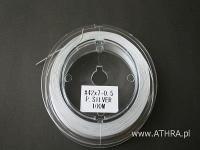 Linka stalowa jubilerska, japońska 0,50mm, PSILVER50M