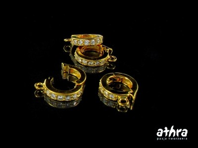 Zapięcie pozłacane, wysadzane cyrkoniami, SVD069/D