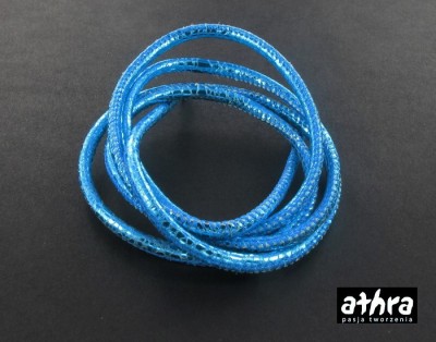 Rzemień naturalny 4,0 mm, METALIC TURQUOISE