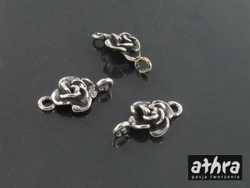 www_athra_pl_PRZ174/O półfabrykat srebrny oksydowany przedłużka do kolczyka próba ag 925