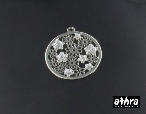 www_athra_pl_LS352/R zawieszka laserowo wycinana srebrna koło