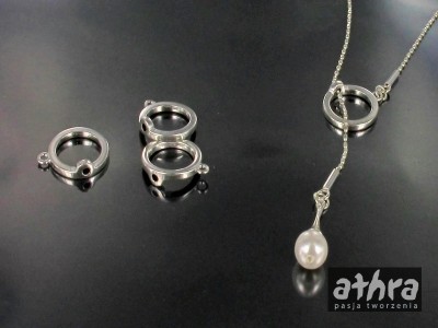 Łącznik srebrny, stoper do łańcuszka, LS1