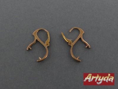 Bigle z mosiądzu do kolczyków, KZ2615/M