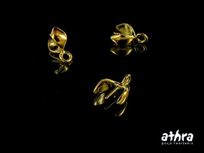 Zawieszka gładka z bolcem, pozłacana, ZWB1011/D